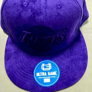 NBA Los Angeles LA Lakers Ultra Game Triple Purple Velvet Hat Snapback Cap NWOT